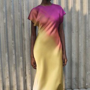 ZARA TIE DYE PRINTED DRESS